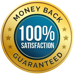 Money back satisfaction guaranteed badge